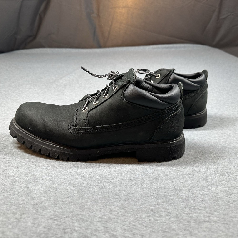 Timberland 73537 Black Waterproof Oxford Shoes Mens 10M Nubuck Lug Sole